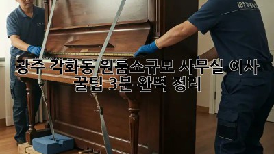 광주 각화동 원룸/소규모 사무실 이사 꿀팁! 3분 완벽 정리