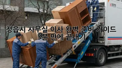 정읍시 사무실 이사, 완벽 준비 가이드 🚀 (3분 만에 끝내기!)