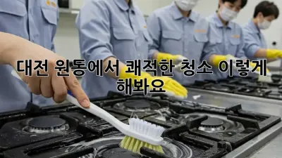 대전 원동에서 쾌적한 청소, 이렇게 해봐요!